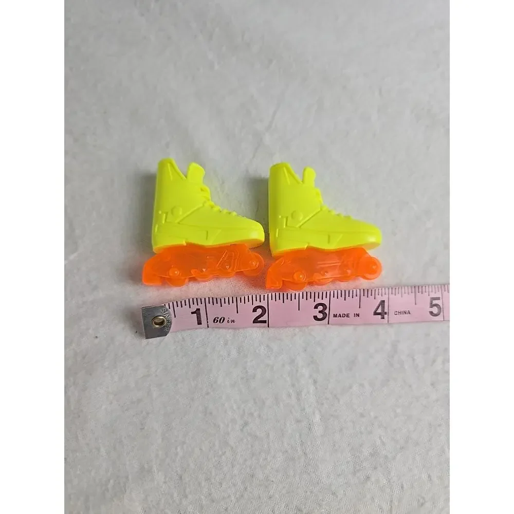 Mattel Ken Rollerblades Inline Skates Neon Yellow Orange VTG‎ 90s Barbie